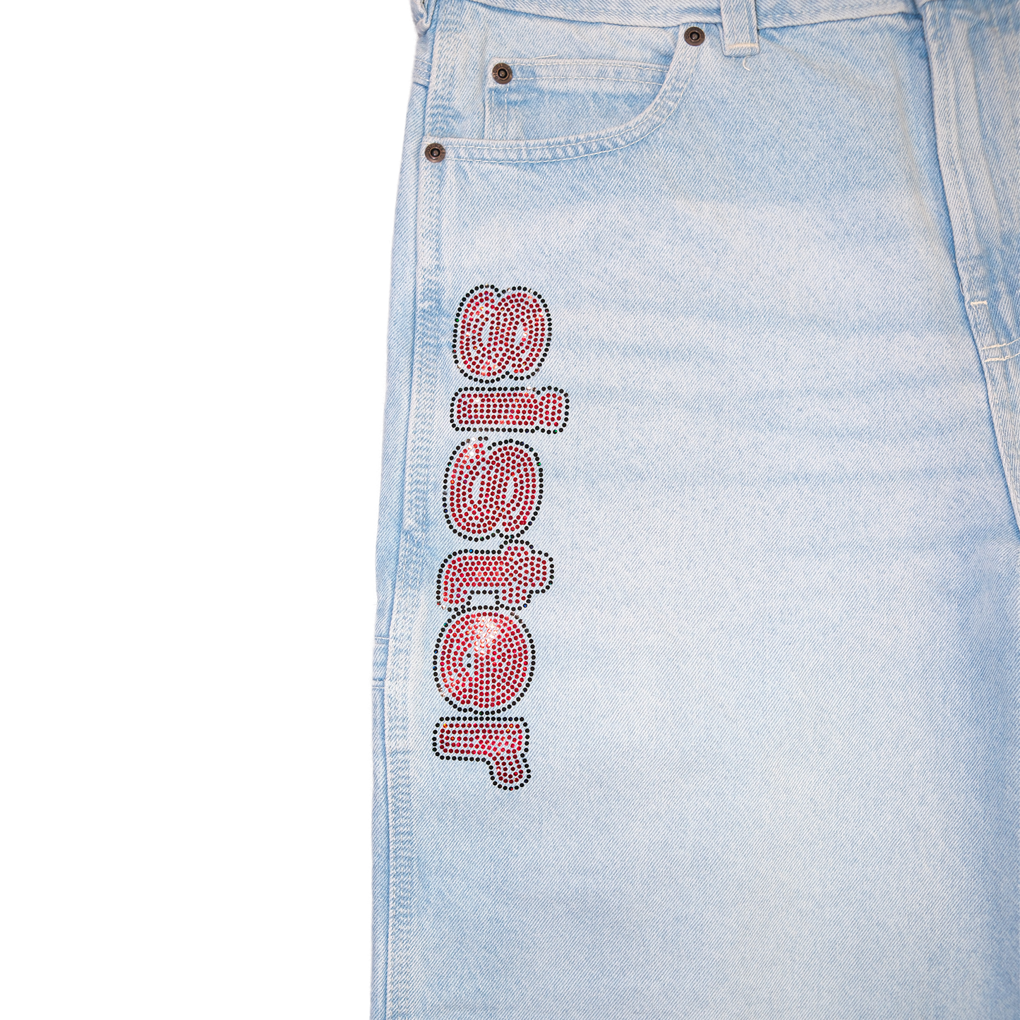 Dickies Denim Glitter Short- Light blue
