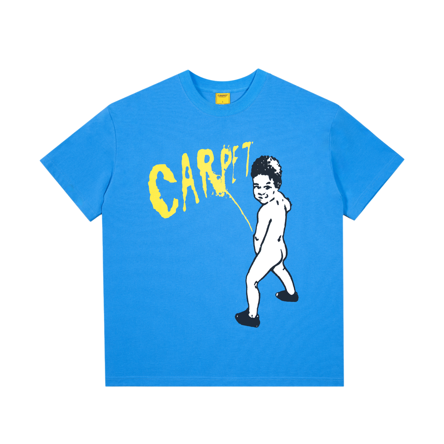 Kid Peeing Tee- Blue