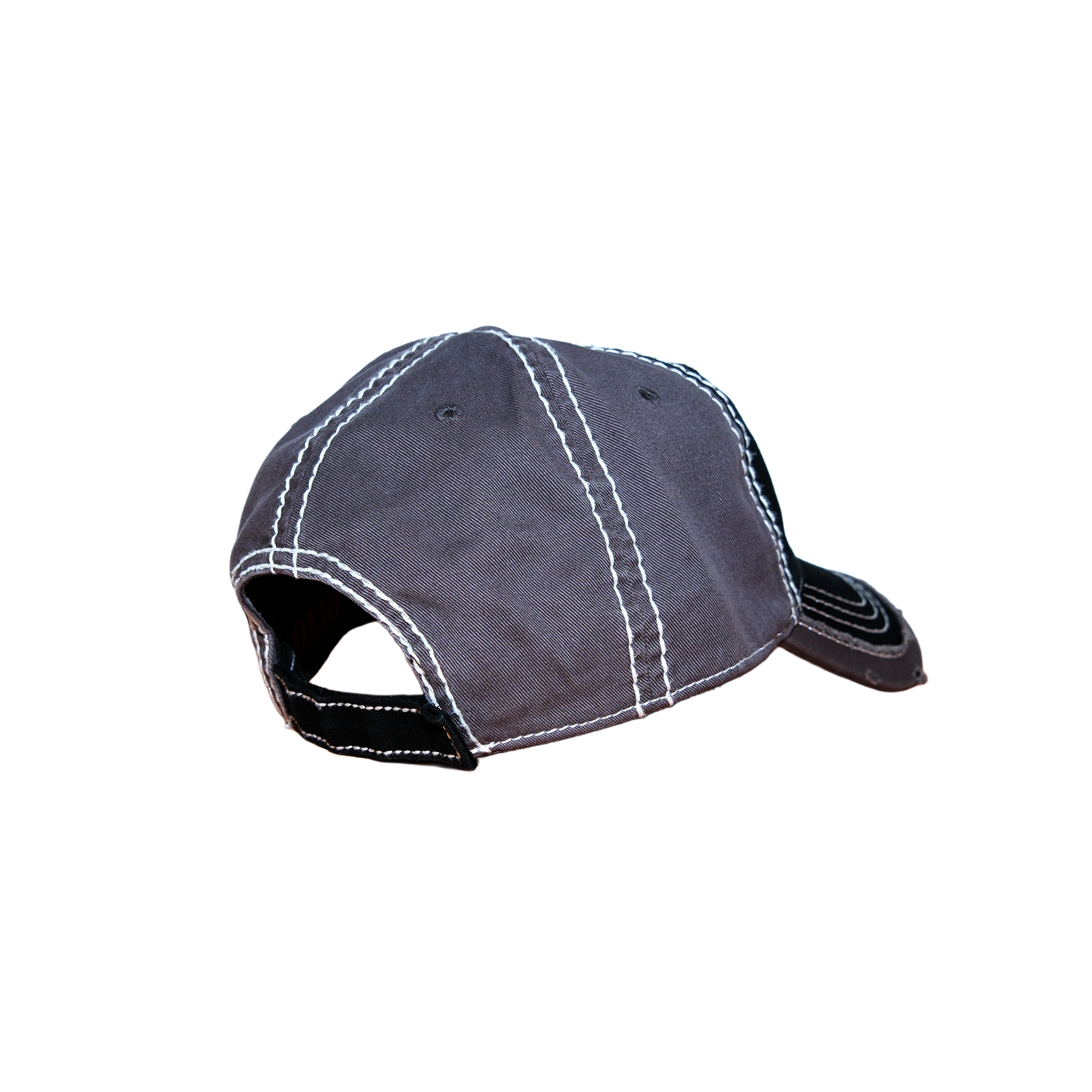 Distressed Arch Cap- Black/Grey