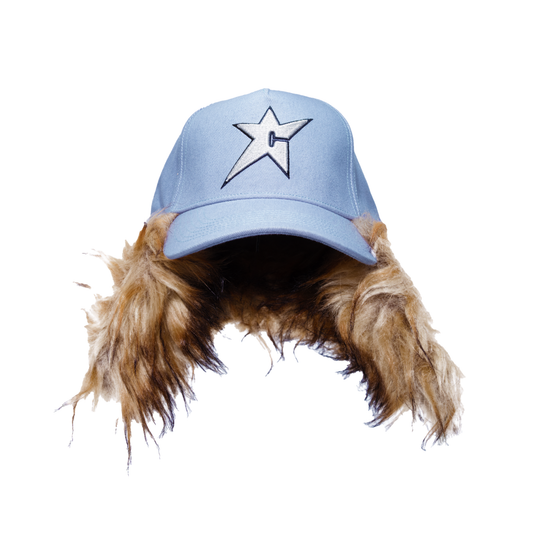 C-Star Fur Hat- Light Denim