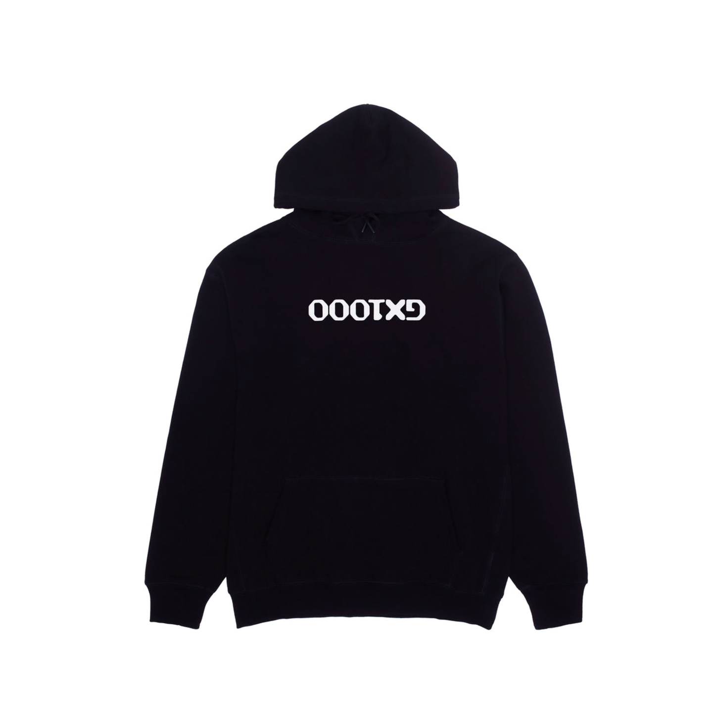 OG Logo Upside Down Hoodie- Black