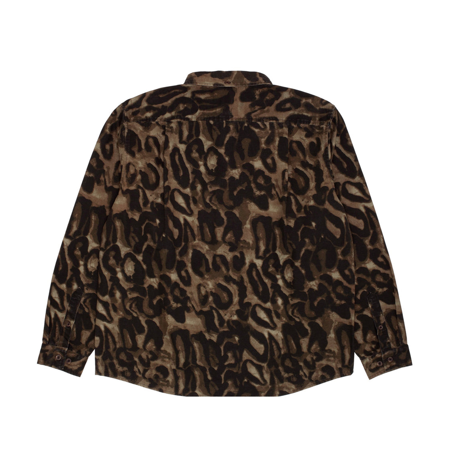 Long Sleeve Button Down- Brown Leopard