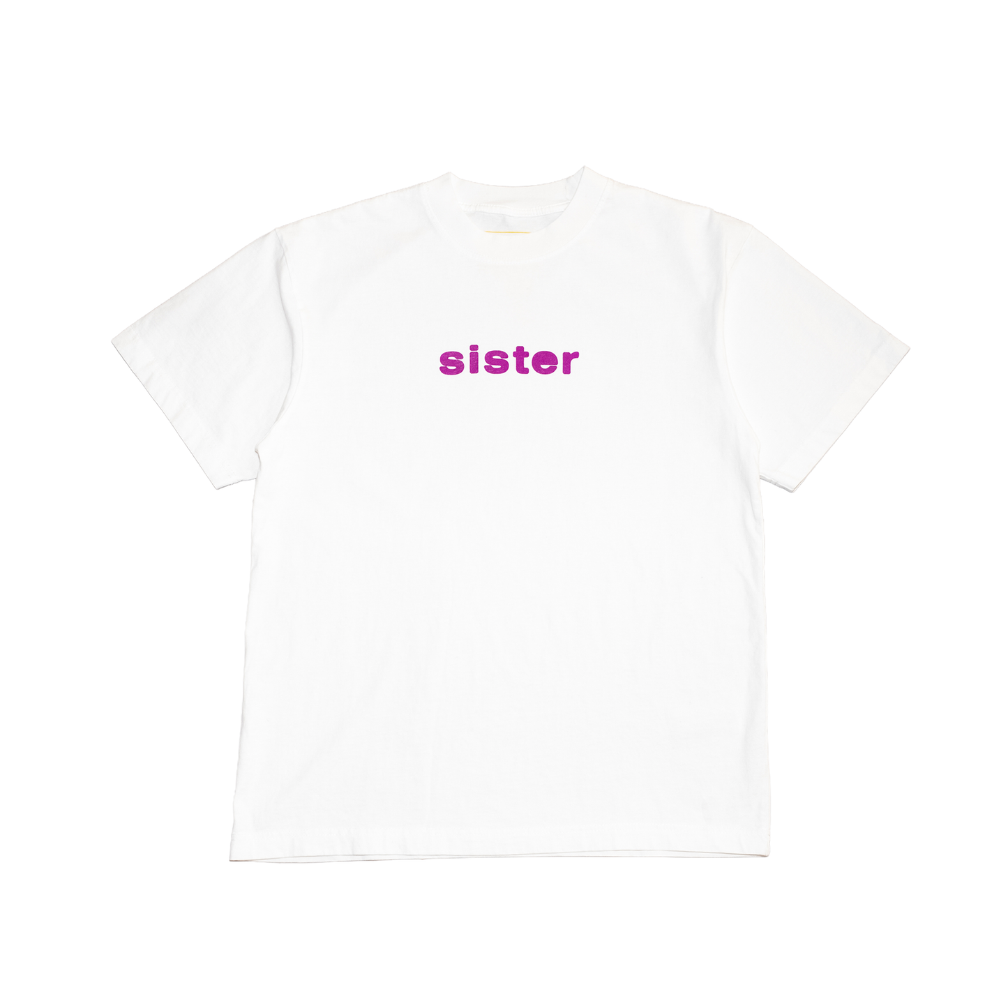 Sister Logo Tee- White/Purple