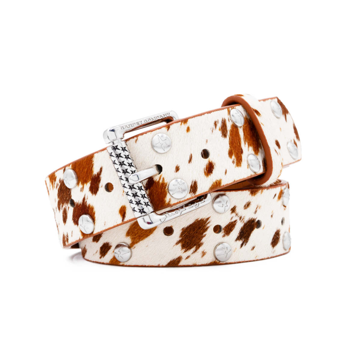 Pony Hair Studded Belt- Pony