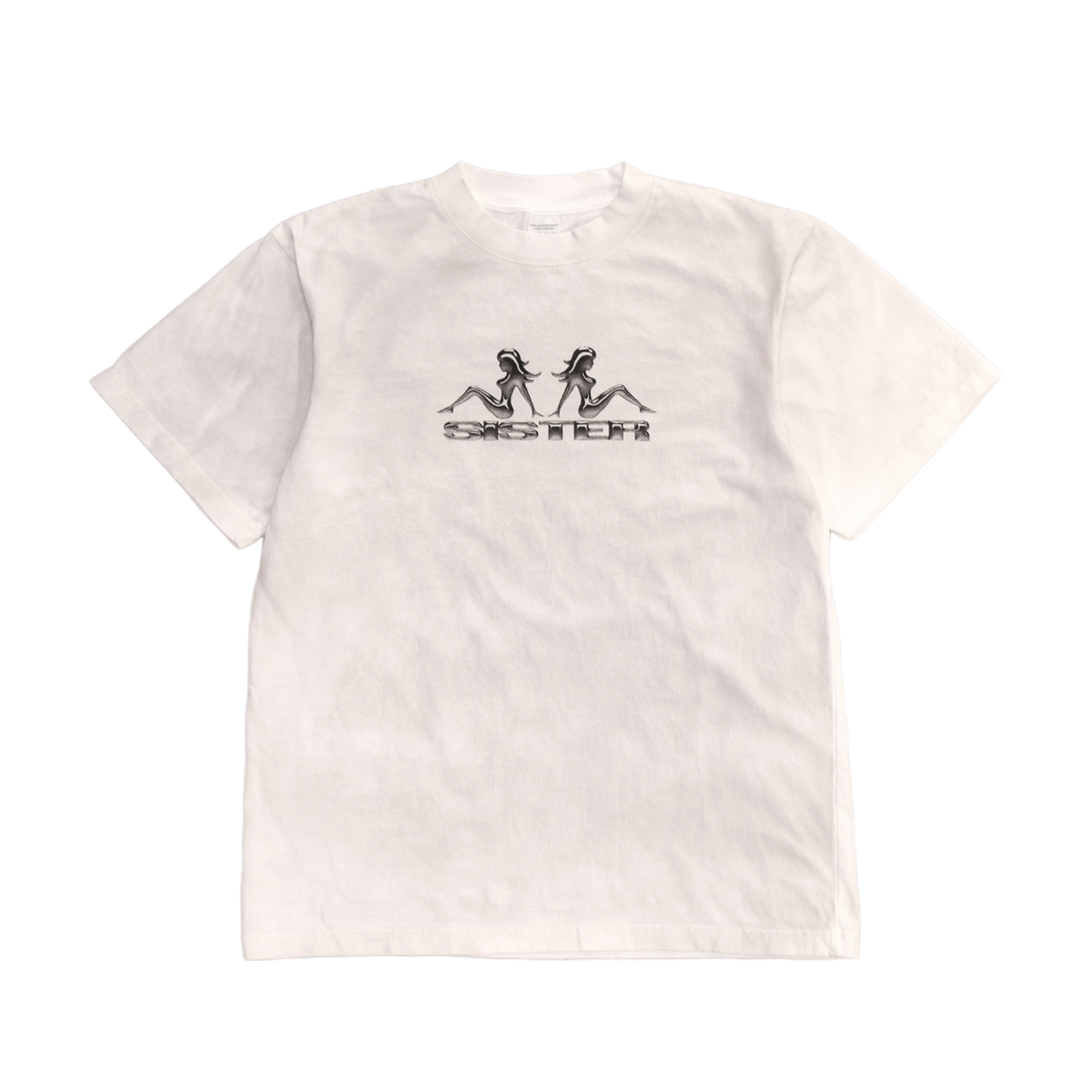 Oil Stained Mud Flap Tee- White