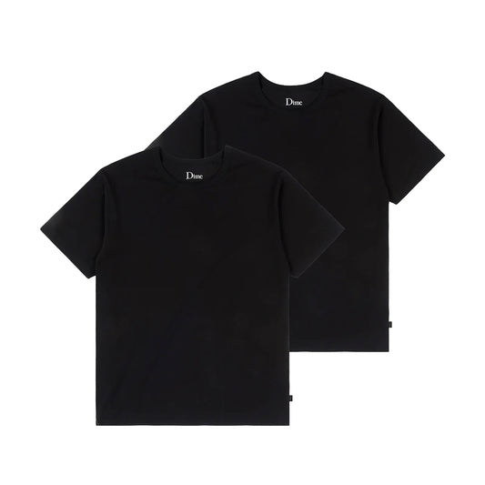 Two Pack Basics T-Shirts- Black
