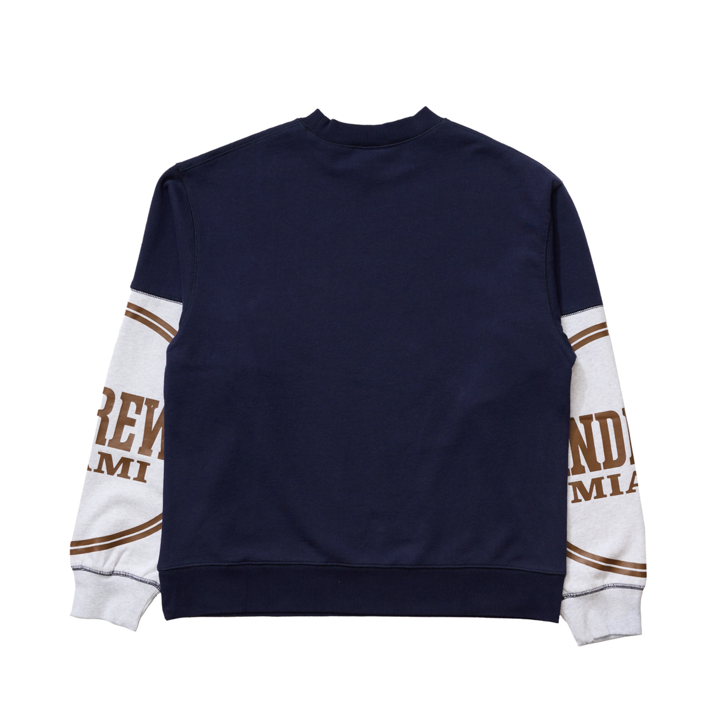 Patchwork Crewneck- Navy