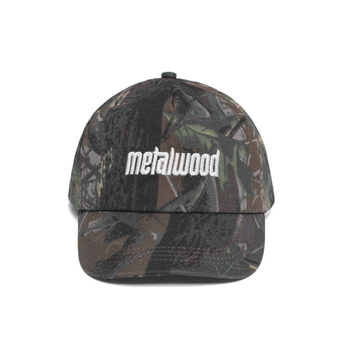 Metal Logo 5-Panel Hat- Real Leaf Camo
