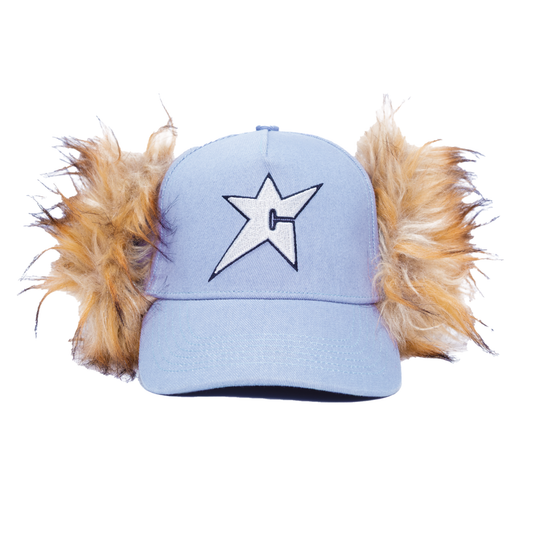 C-Star Fur Hat- Light Denim