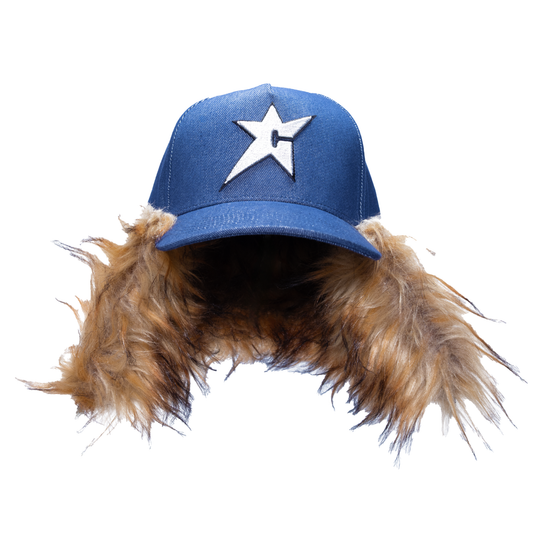 C-Star Fur Hat- Dark Denim