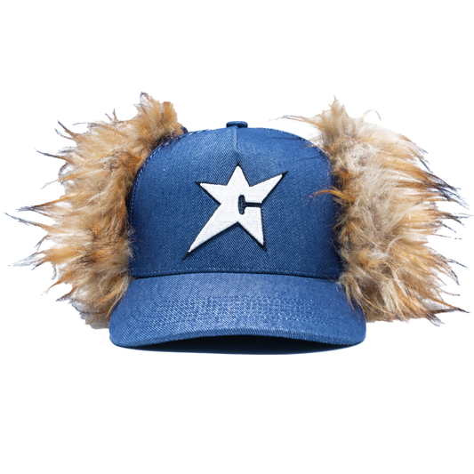 C-Star Fur Hat- Dark Denim