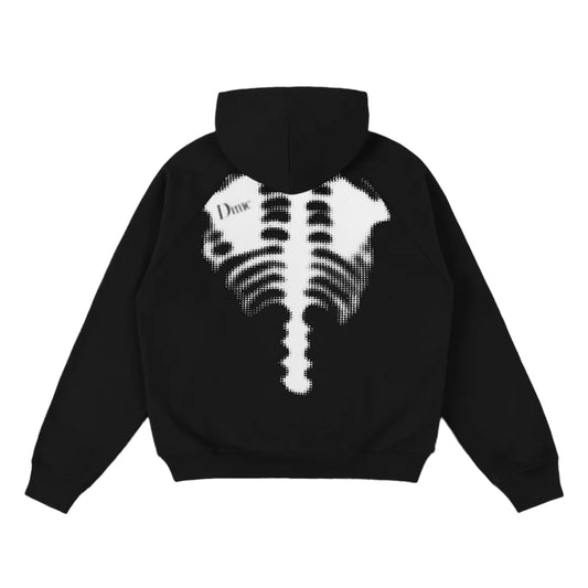 Spinal Zip Hoodie- Black