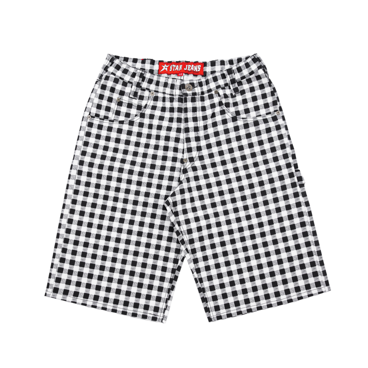 C-Star Plaid Shorts- Black
