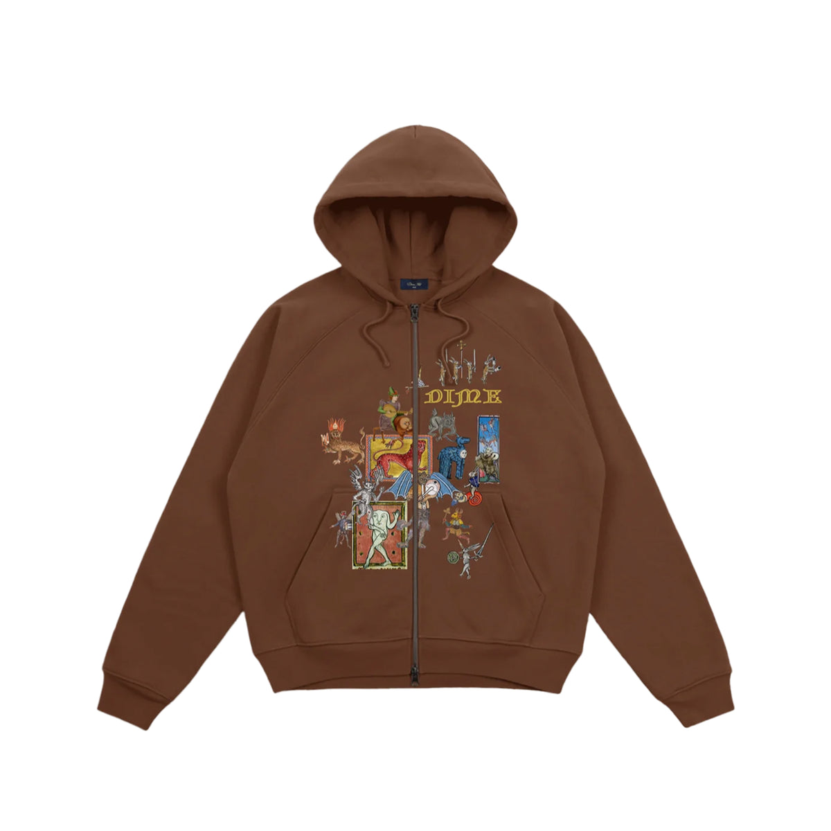 What the Medieval Zip Hoodie- Brown