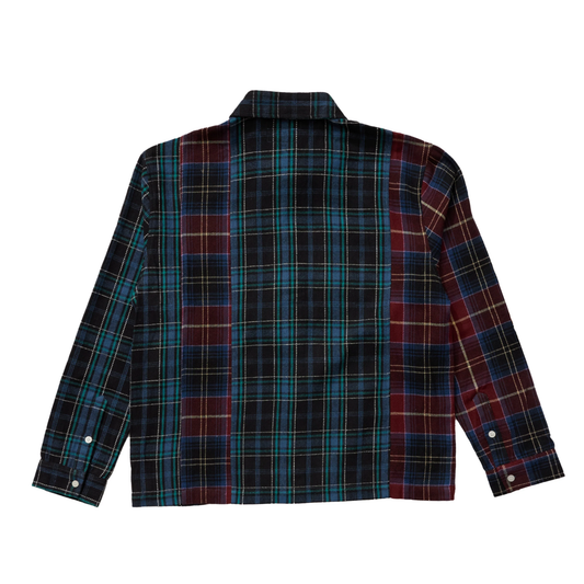 Patchwork Flannel- Navy