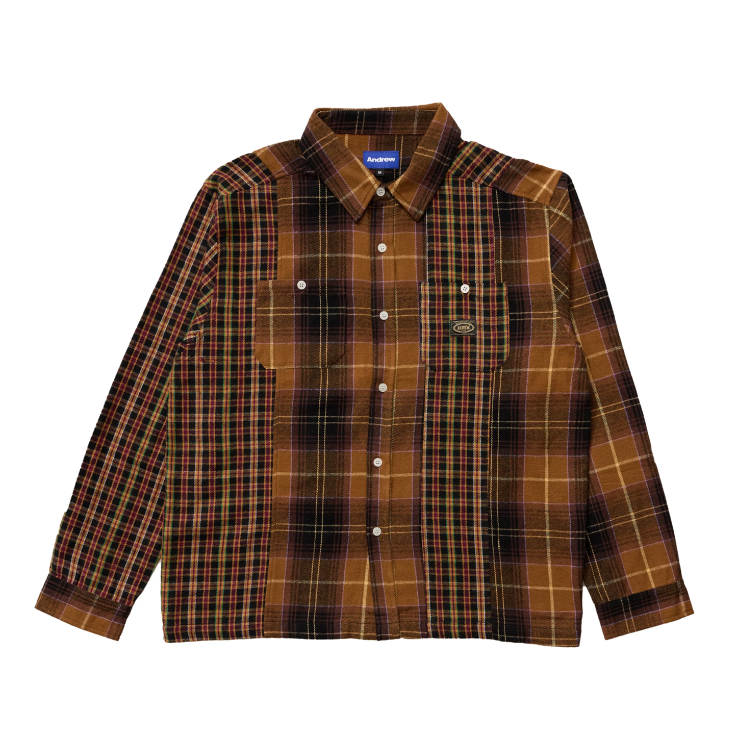 Patchwork Flannel- Brown