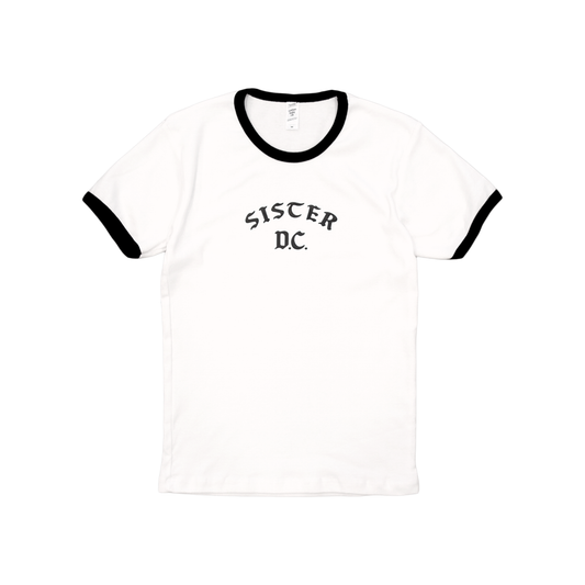 Steady Baby Women's Ringer Tee- White/Black