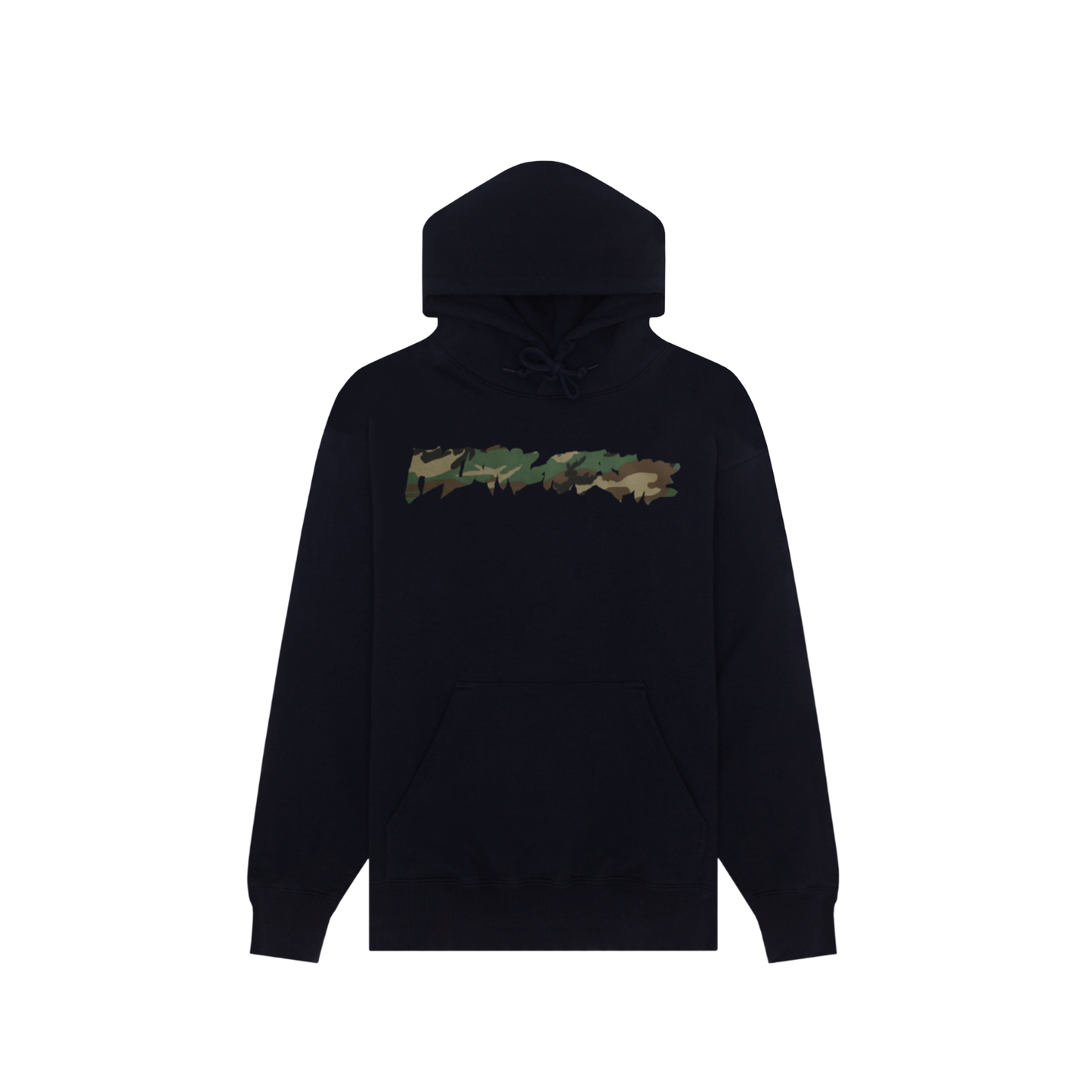 Camo Logo Hoodie- Black