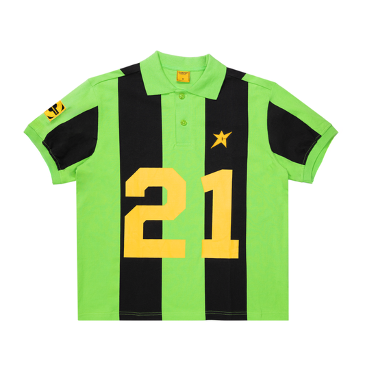 Polo Jersey- Green Stripe