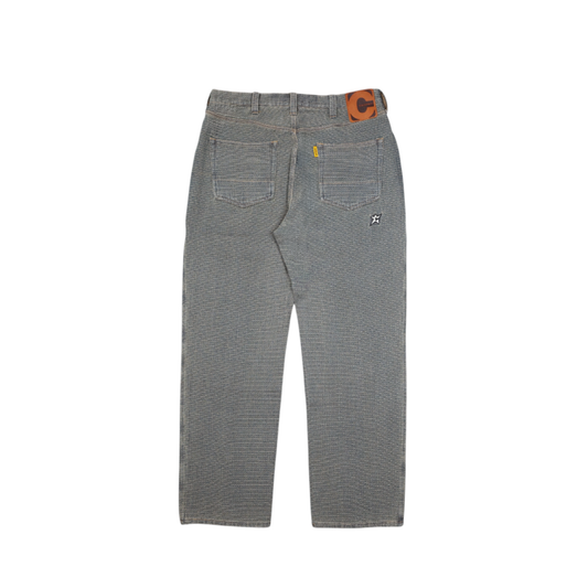 Interlock Stitch Denim Jeans- Black