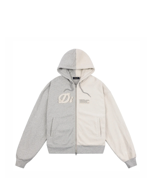 Reverse French Terry Zip Hoodie- Heather Gray