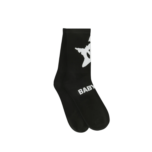 Cross Bone Sock- Black