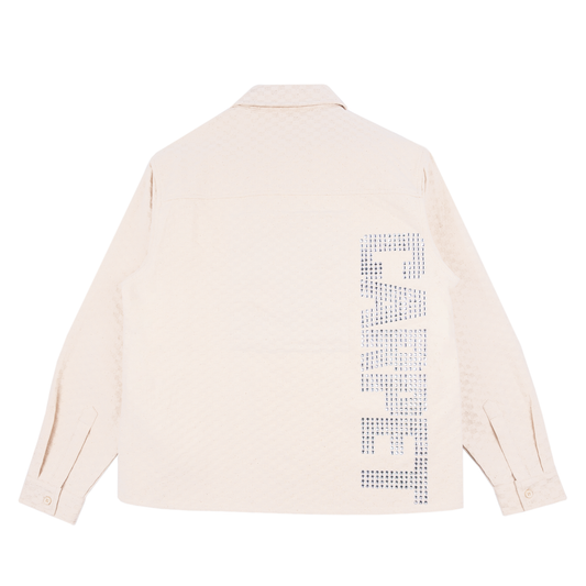 Rhinestone Button Up- Cream