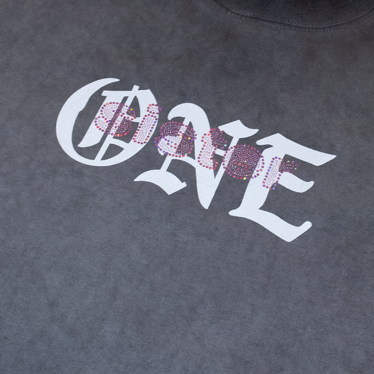 One Year Sparkle Tee- Oil Black
