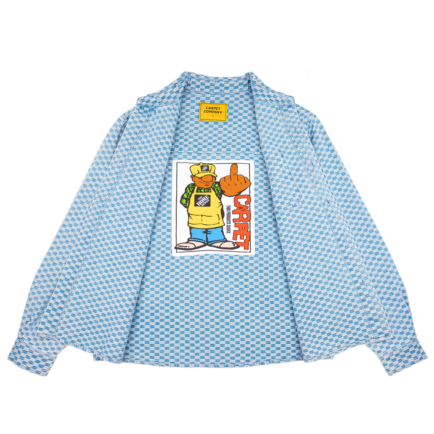 Rhinestone Button Up- Denim