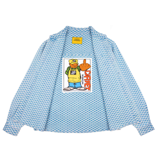 Rhinestone Button Up- Denim