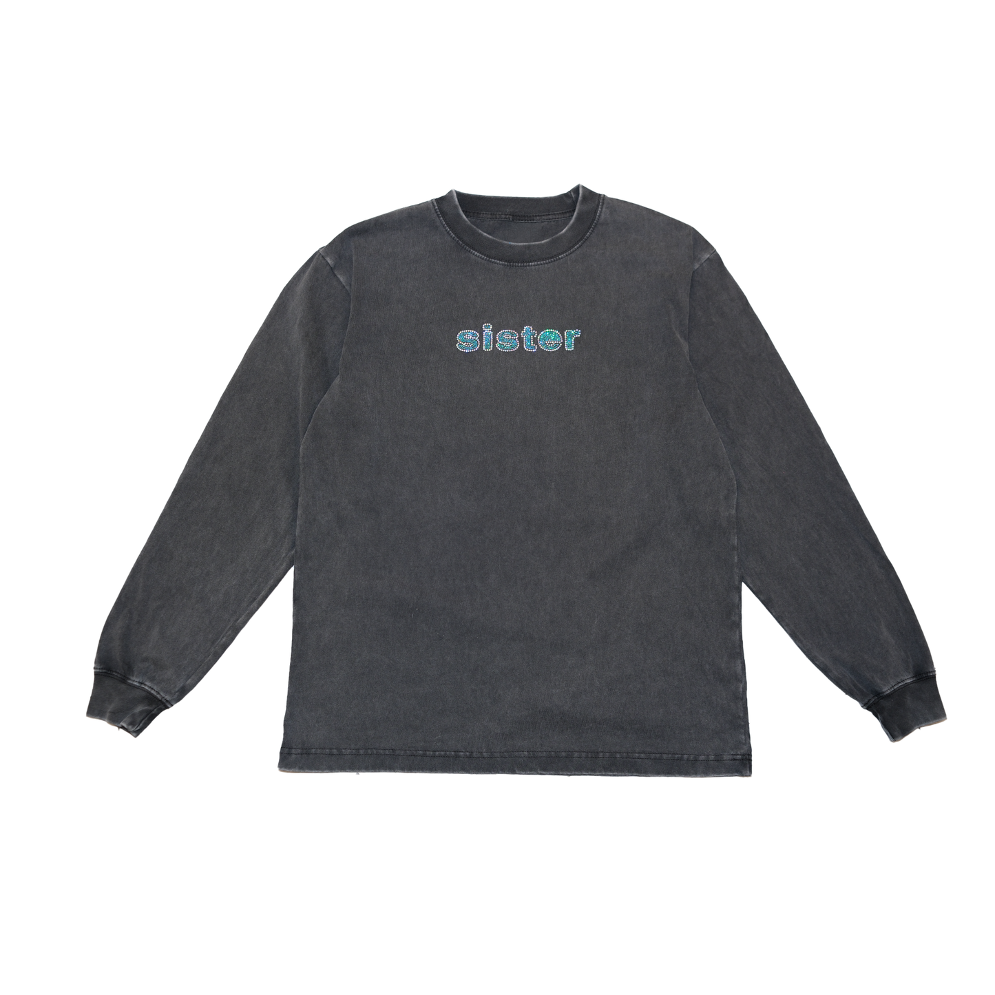 Longsleeve Sparkle Tee- Washed Black