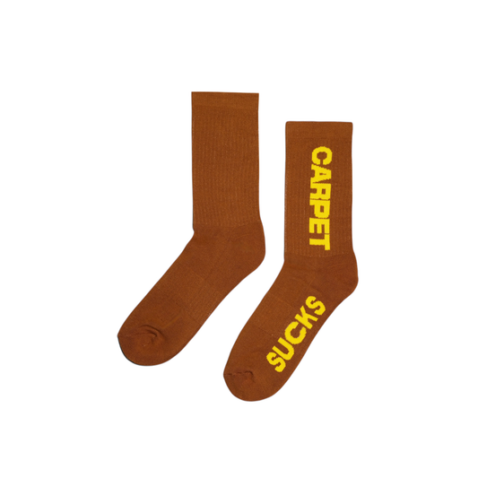 Carpet Sucks Sock- Brown