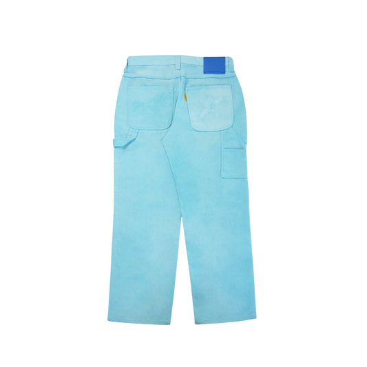 Waxed Canvas Work Pant- Blue