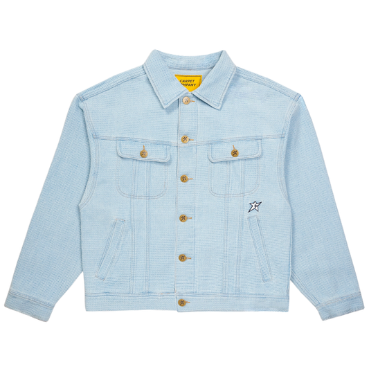 Interlock Stitch Denim Jacket- Blue