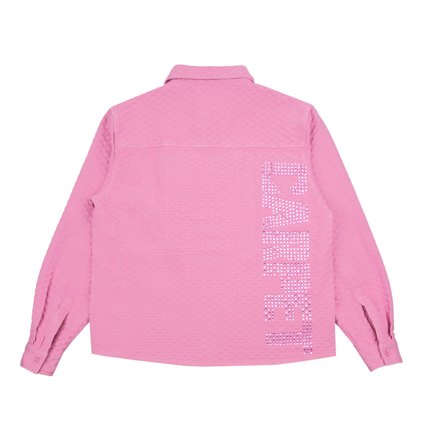 Rhinestone Button Up- Pink