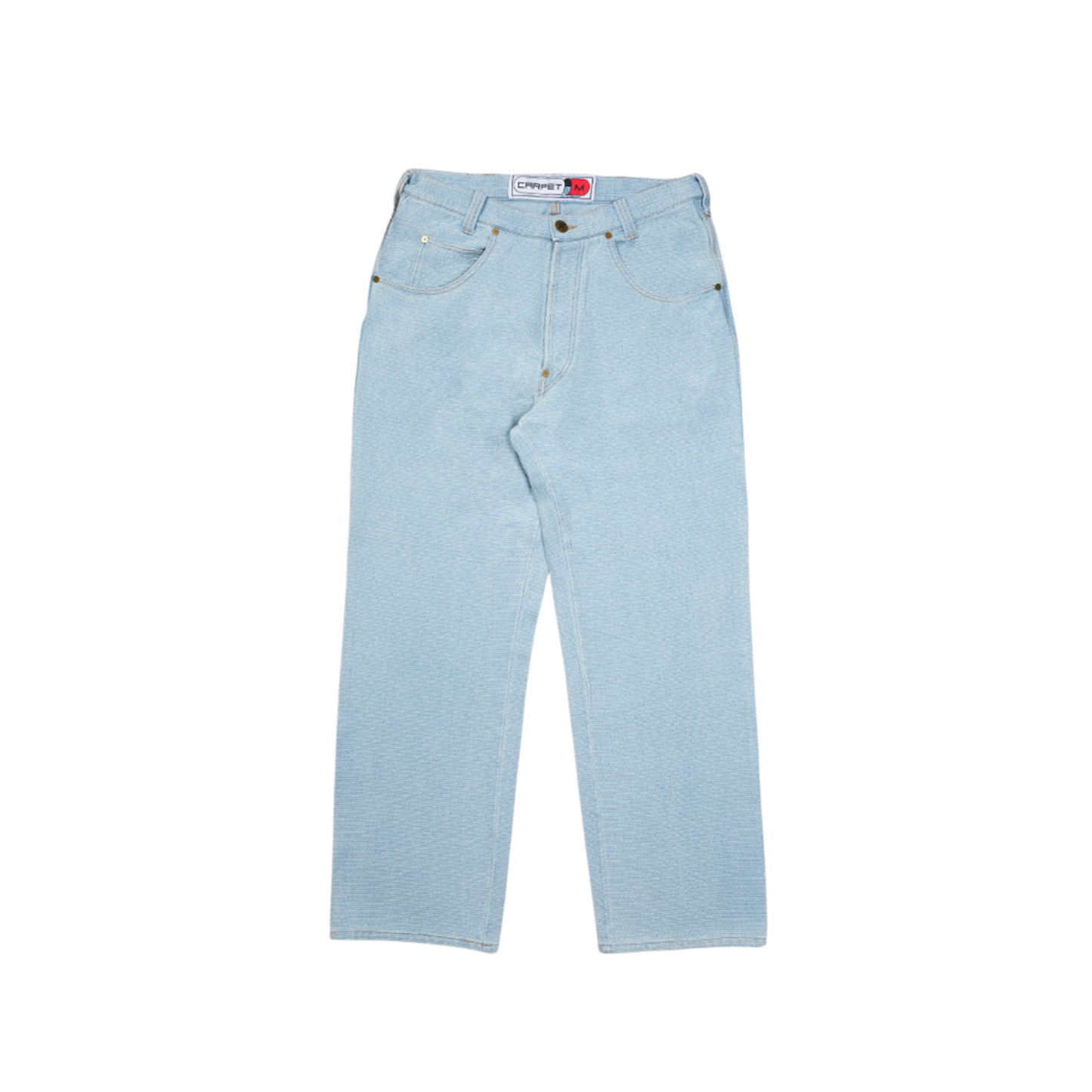 Interlock Stitch Denim Jeans- Blue
