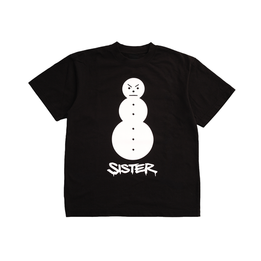 Snowman Tee- Black