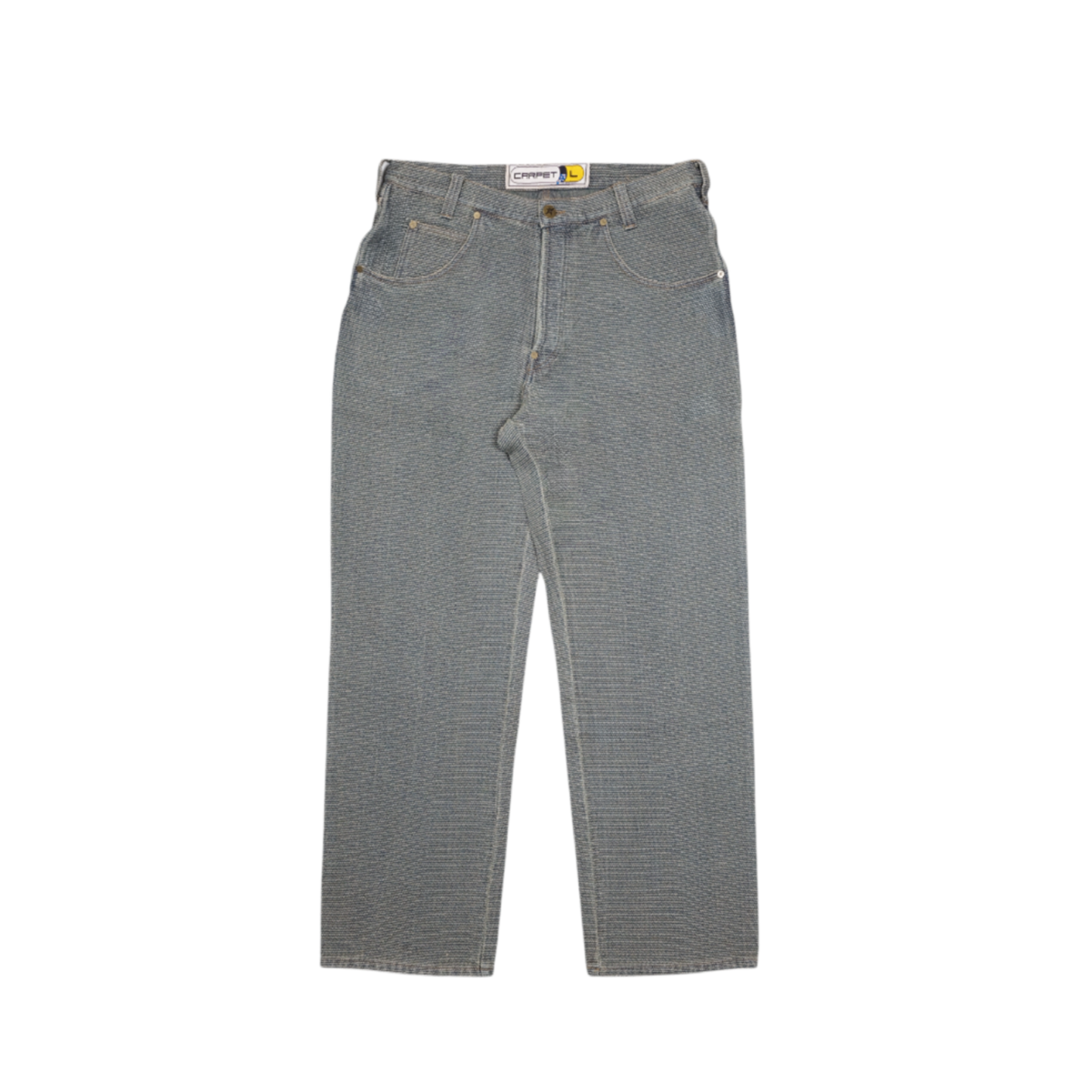 Interlock Stitch Denim Jeans- Black