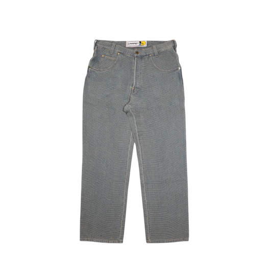 Interlock Stitch Denim Jeans- Black