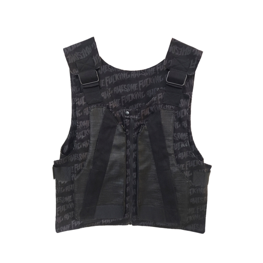 Mesh Tactical Vest AOP- Black