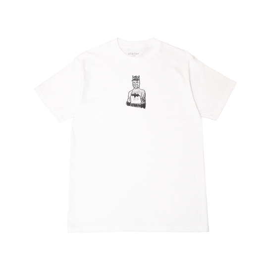 Bat-Tom Tee- White