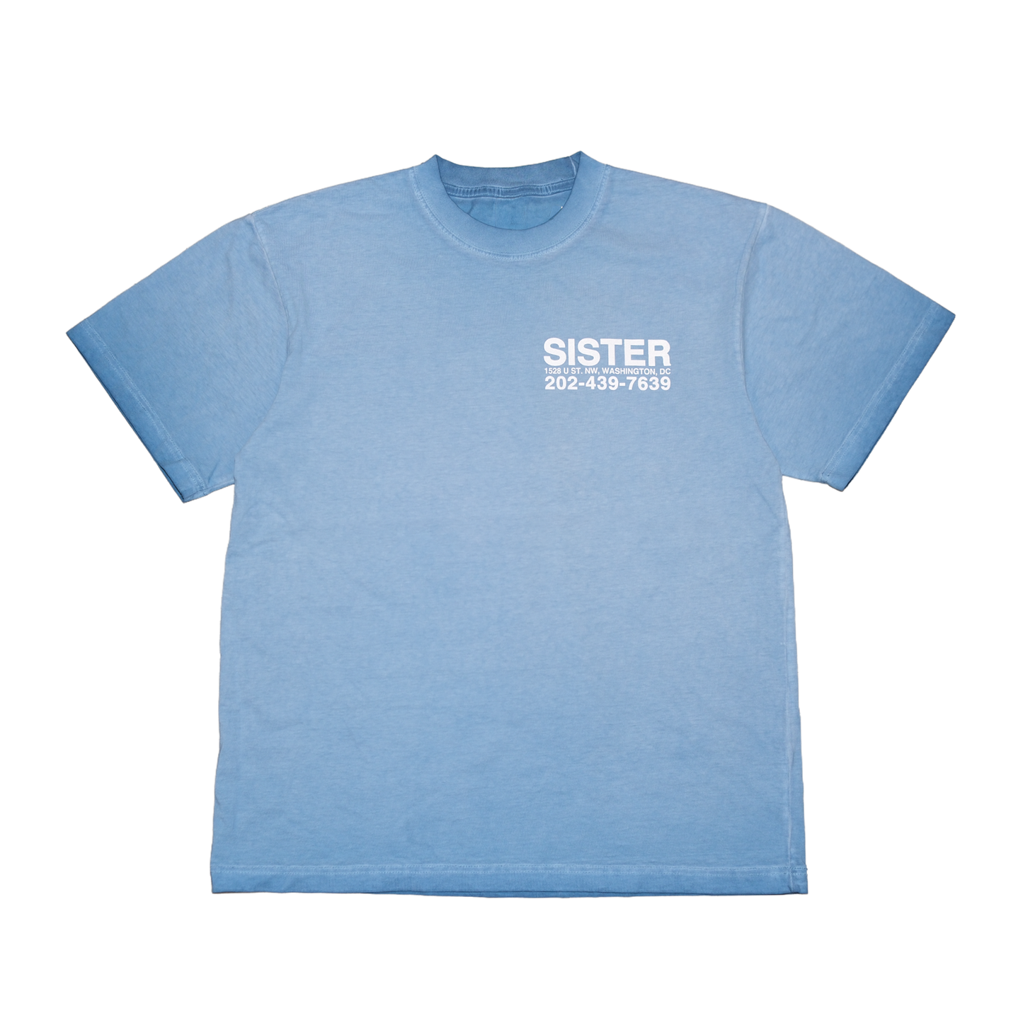 Shop Tee- Oil Baby Blue