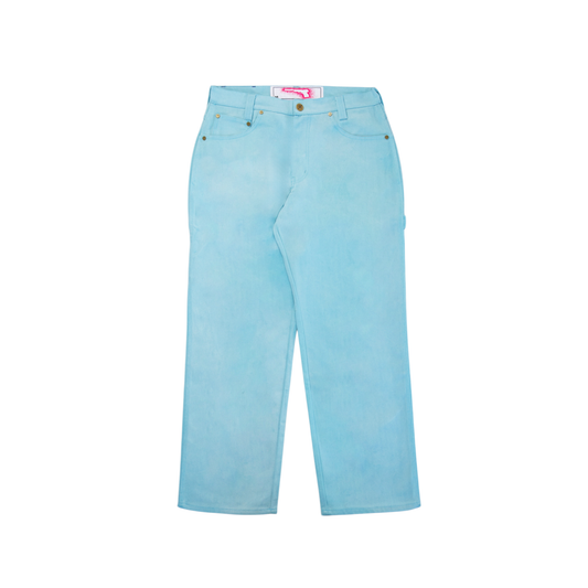 Waxed Canvas Work Pant- Blue