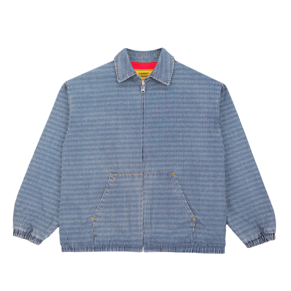 Pinstripe Denim Work Jacket- Dark Denim