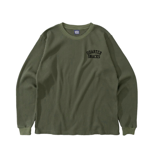 Printed Thermal Longsleeve Tee- Olive