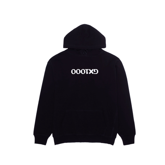 OG Logo Upside Down Hoodie- Black