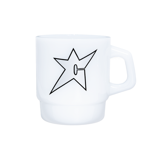 C-Star Milk Glass Mug