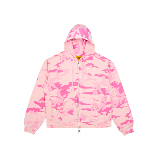 C-Star Double Zip Thermal Hoodie- Pink Camo