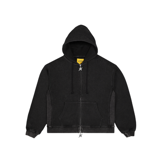 C-Star Double Zip Thermal Hoodie- Black