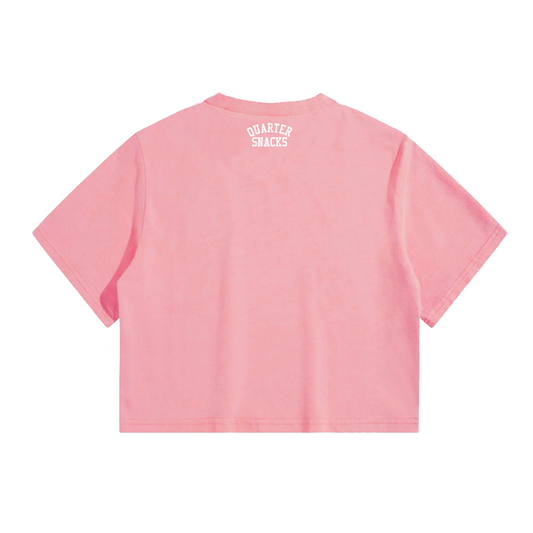 Snackman Women’s Crop Tee- Bubblegum